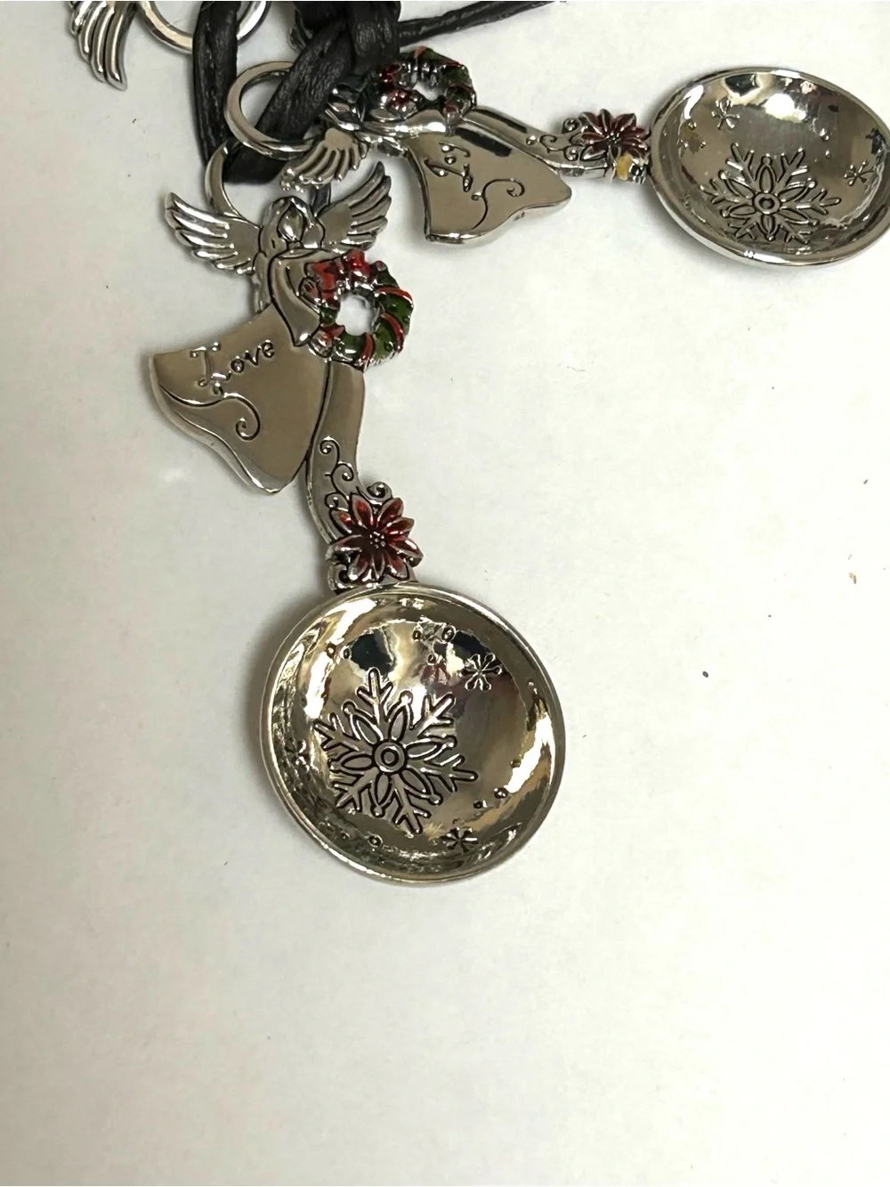 Ganz Measuring Spoon Set 4 Piece Angels with Wreaths Believe Peace Love Joy